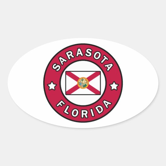 Sticker Ovale Sarasota Floride (Devant)