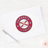 Sticker Ovale Sarasota Floride (Enveloppe)
