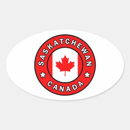 Sticker Ovale Saskatchewan Canada (Devant)