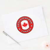 Sticker Ovale Saskatchewan Canada (Enveloppe)