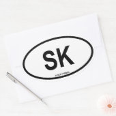 Sticker Ovale Saskatchewan "SK" (Enveloppe)