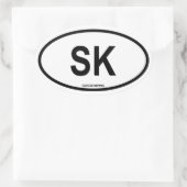Sticker Ovale Saskatchewan "SK" (Sac)