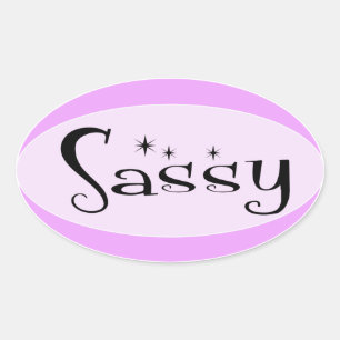 Sticker Ovale Sassy