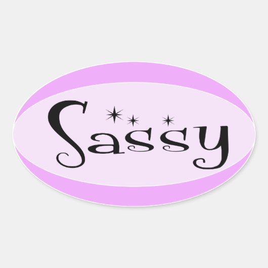 Sticker Ovale Sassy (Devant)