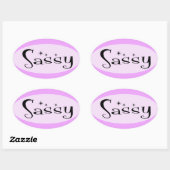 Sticker Ovale Sassy (Feuille)
