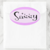 Sticker Ovale Sassy (Sac)