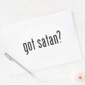 Sticker Ovale satan ? (Enveloppe)