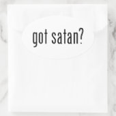 Sticker Ovale satan ? (Sac)