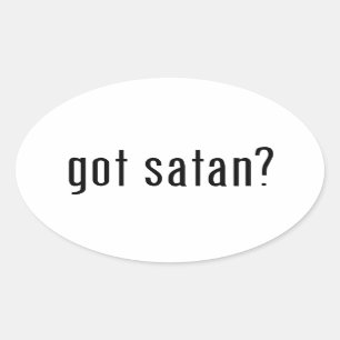Sticker Ovale satan ?