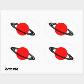 Sticker Ovale Saturne (Feuille)