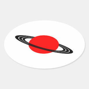 Sticker Ovale Saturne