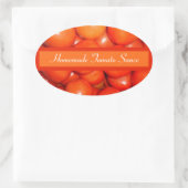 Sticker Ovale Sauce tomate/Étiquette de canne épicé (Sac)