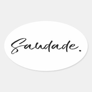 Sticker Ovale Saudade Noir