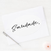 Sticker Ovale Saudade Noir (Enveloppe)