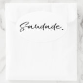 Sticker Ovale Saudade Noir (Sac)