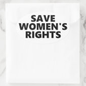 Sticker Ovale Sauver les droits des femmes (Sac)