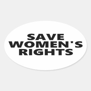 Sticker Ovale Sauver les droits des femmes
