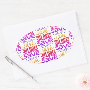 Sticker Ovale Sauver les enfants, sauver des vies