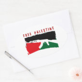 Sticker Ovale Sauvez la Palestine (Enveloppe)