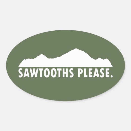 Sticker Ovale Sawtooths S'Il Vous Plaît (Devant)