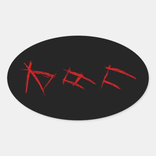 STICKER OVALE SCARY OTAKU オ タ (Devant)