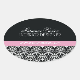 Sticker Ovale Sceau Damas Classique