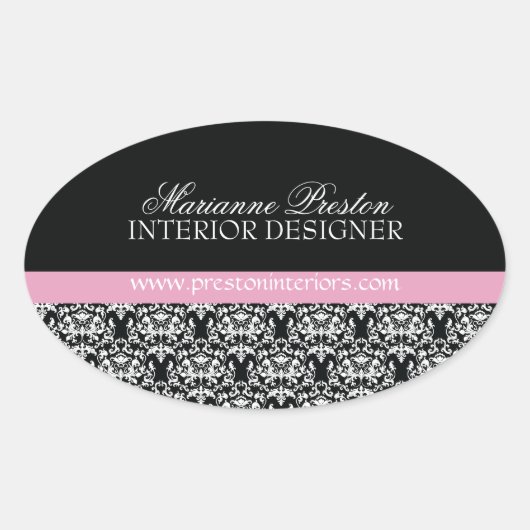 Sticker Ovale Sceau Damas Classique (Devant)