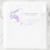 Sticker Ovale Sceau d'enveloppe florale chic (Sac)