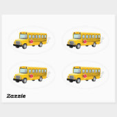 Sticker Ovale School Bus (Feuille)