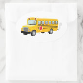 Sticker Ovale School Bus (Sac)