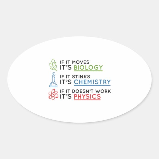 Sticker Ovale Science (Devant)