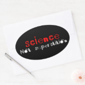 Sticker Ovale Science et non superstition (Enveloppe)