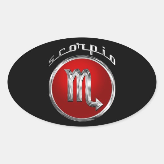 Sticker Ovale Scorpio - Le Scorpion (Devant)