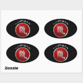 Sticker Ovale Scorpio - Le Scorpion (Feuille)