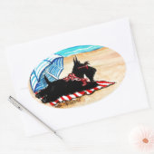 Sticker Ovale Scottie Beach (Enveloppe)