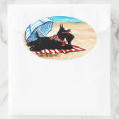 Sticker Ovale Scottie Beach (Sac)