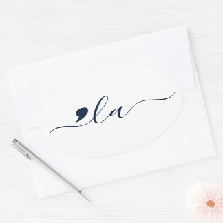 Sticker Ovale Script élégant Kamala Harris pour président