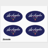Sticker Ovale Script Los Angeles (Feuille)