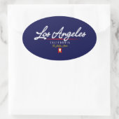 Sticker Ovale Script Los Angeles (Sac)