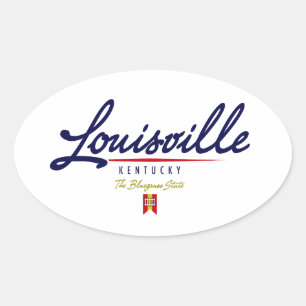 Sticker Ovale Script Louisville