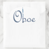 Sticker Ovale Script Oboe (Sac)