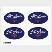 Sticker Ovale Script Saint-Louis (Feuille)