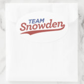 Sticker Ovale Script Team Snowden (Sac)