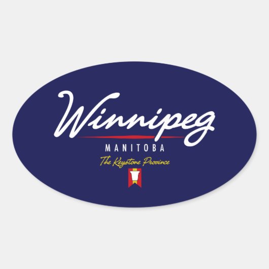 Sticker Ovale Script Winnipeg (Devant)