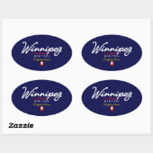 Sticker Ovale Script Winnipeg (Feuille)