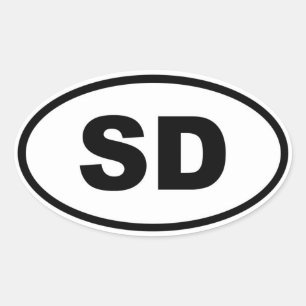 Sticker Ovale SD Dakota du Sud
