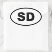 Sticker Ovale SD Dakota du Sud (Sac)