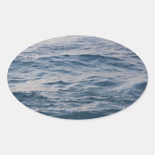 Sticker Ovale Sea water closeup (Devant)