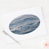 Sticker Ovale Sea water closeup (Enveloppe)