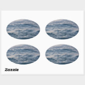 Sticker Ovale Sea water closeup (Feuille)